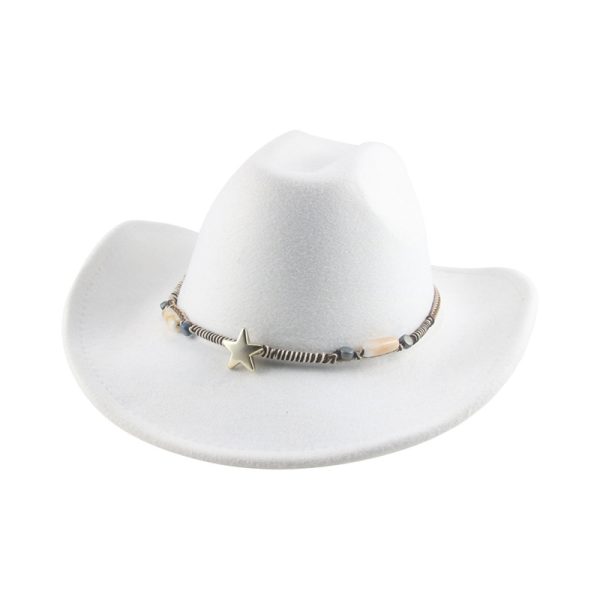 Cowboy panama hats western unisex fitted hat party formal sun visor cap designer distressed vintage top cap - Image 2
