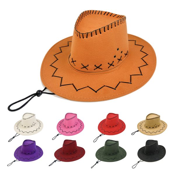 custom panama hat church suede male hats felt cowboy fedora cap wholesale new colorful cap string dad hats - Image 2