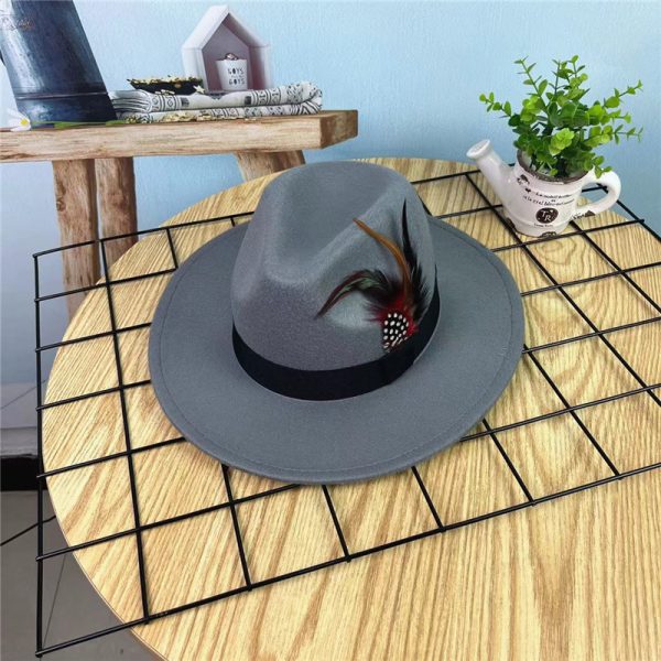 fedora formal hat wholesale male designer hats felt custom color panama cap wedding high quality caps - Image 5