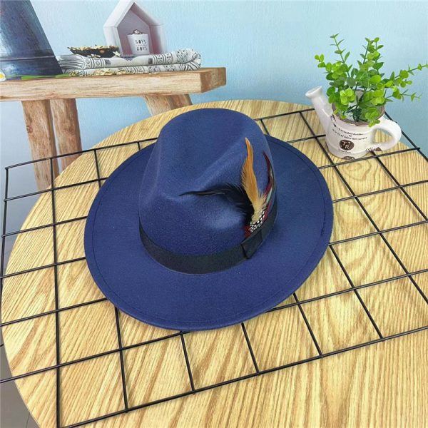 fedora formal hat wholesale male designer hats felt custom color panama cap wedding high quality caps - Image 6