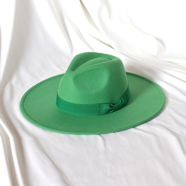 solid color felt hat wholesale panama formal hats unisex designer suede caps custom winter fedora caps hats - Image 6