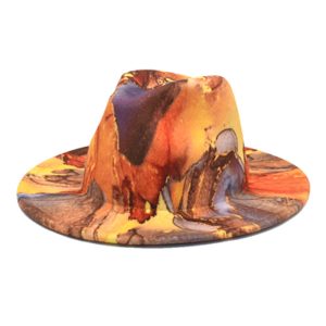 tie -dye panama hat custom felt formal hats wholesale new fedora dad caps hijab party unisex hats designer cap