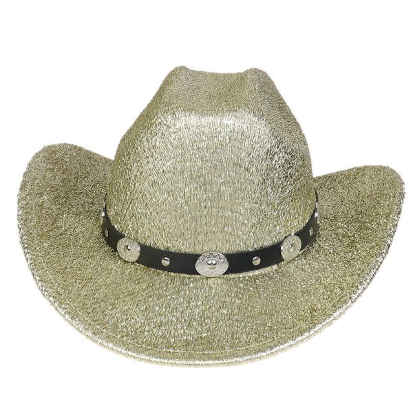 cowboy hats formal Panama hat light up designer bright silk cap western felt custom cap wholesale caps - Image 4