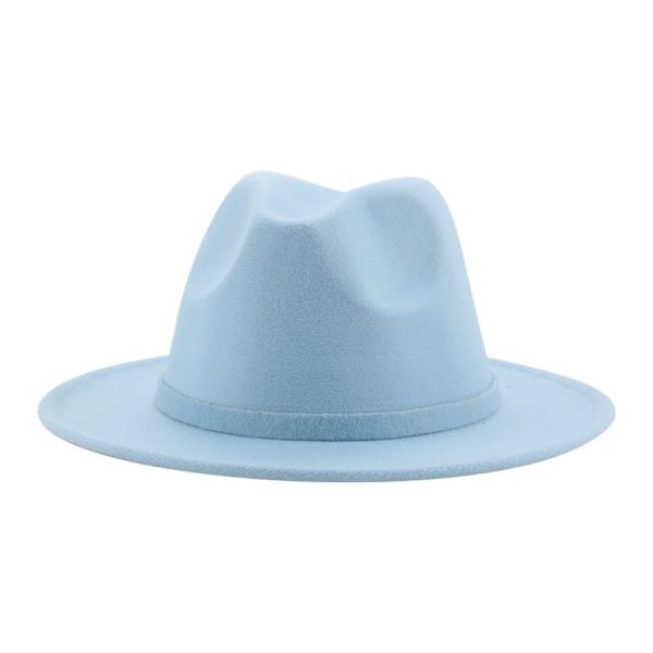 solid color panama hat plaid custom top church cap formal suede hats wholesale 2024 felt cowboy hats