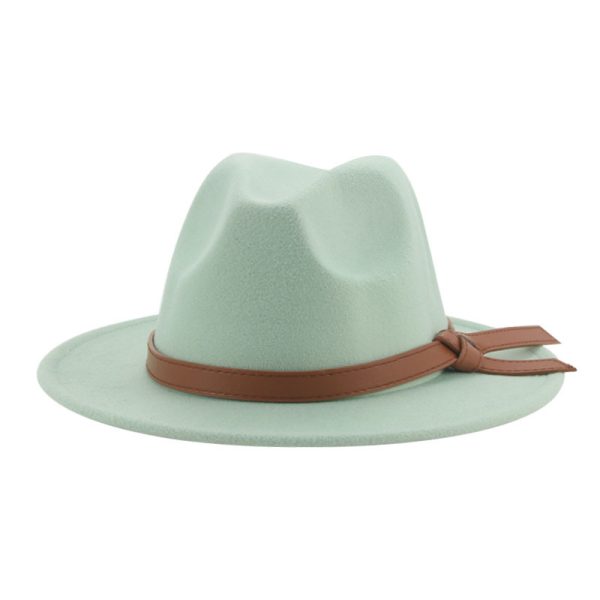 western cowboy panama hats fedora formal church hat designer suede felt caps wholesale top vintage cap - Image 2