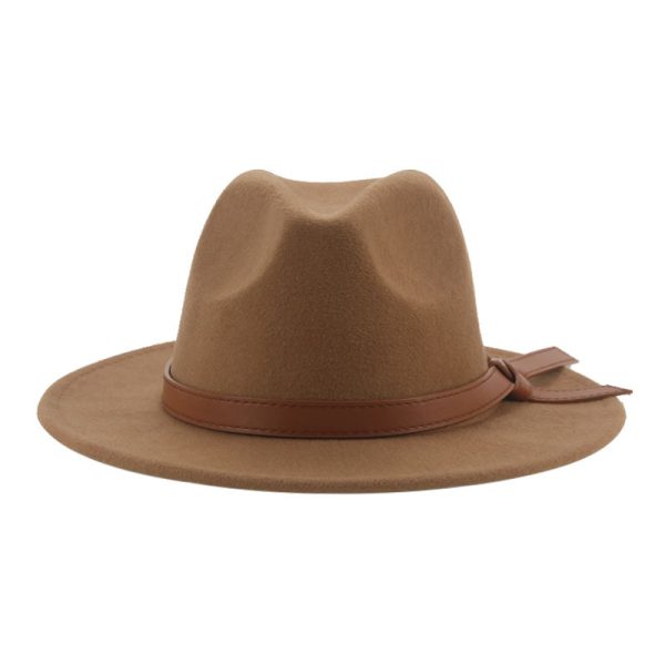 western cowboy panama hats fedora formal church hat designer suede felt caps wholesale top vintage cap - Image 5