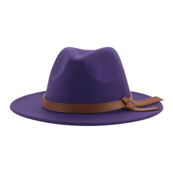western cowboy panama hats fedora formal church hat designer suede felt caps wholesale top vintage cap - Image 6