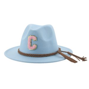 western cowboy panama hats wholesale embroidery logo hat unisex felt top caps fedora hats colorful cap