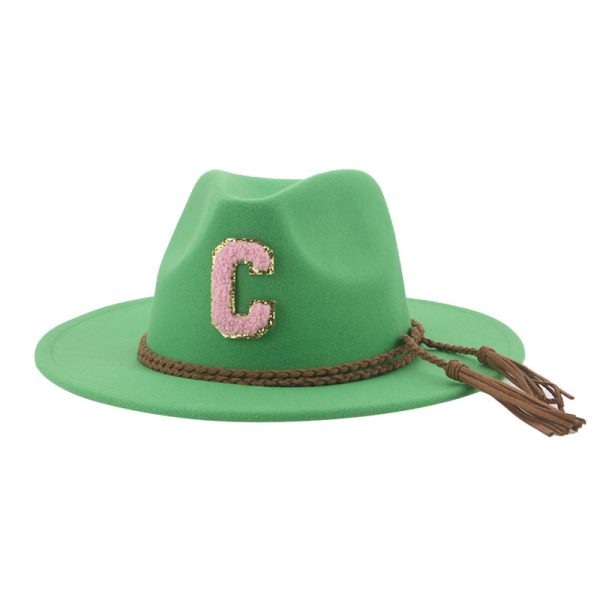western cowboy panama hats wholesale embroidery logo hat unisex felt top caps fedora hats colorful cap - Image 2