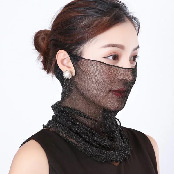 Summer wholesale Printed Silk sun protection mask women fashion anti-ultraviolet multi-purpose neck scarf snood scarf - Image 2