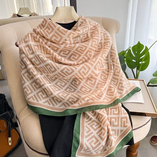 Custom spring and autumn long scarf square scarf & handkerchiefs fashion shawl warm Ethnic Style scarf for women - Image 6