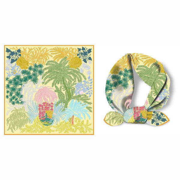 silk scarf for women wholesale custom pattern high quality head silk scarf natural printed silk scarf - Image 2