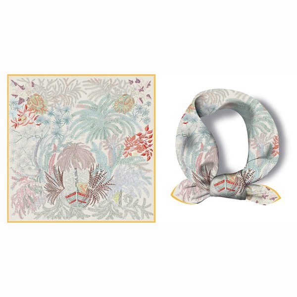 silk scarf for women wholesale custom pattern high quality head silk scarf natural printed silk scarf - Image 4