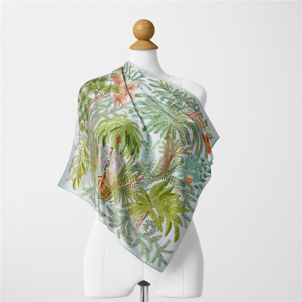 silk scarf for women wholesale custom pattern high quality head silk scarf natural printed silk scarf - Image 5