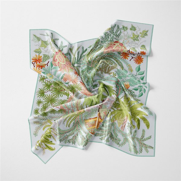 silk scarf for women wholesale custom pattern high quality head silk scarf natural printed silk scarf - Image 6
