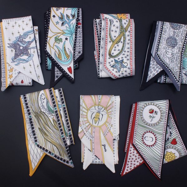 wholesale women luxury silk scarf bag tarot silk scarves custom silk scarf packaging - Image 5