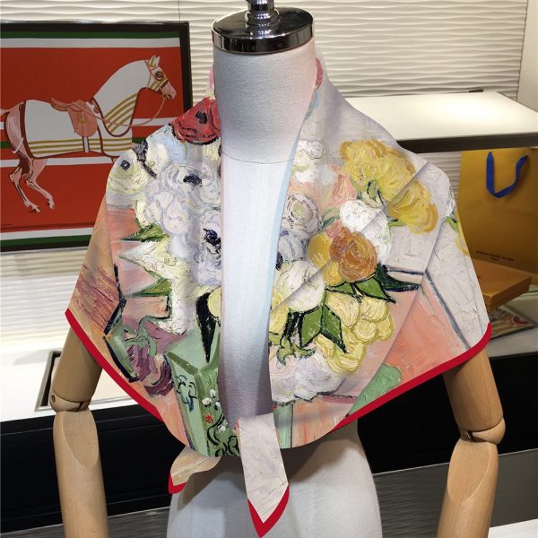 wholesale silk scarf for women custom twill bag silk scarf multipurpose silk fabric for scarves - Image 3