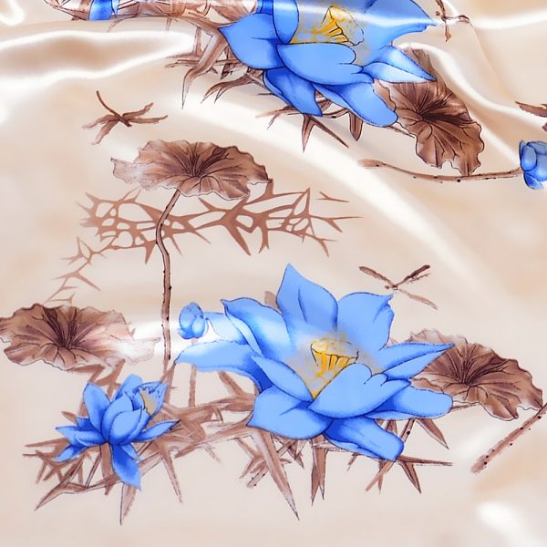 wholesale flower print new silk scarf for women luxury popular style silk scarves 90*90 cm silk scarf - Image 5