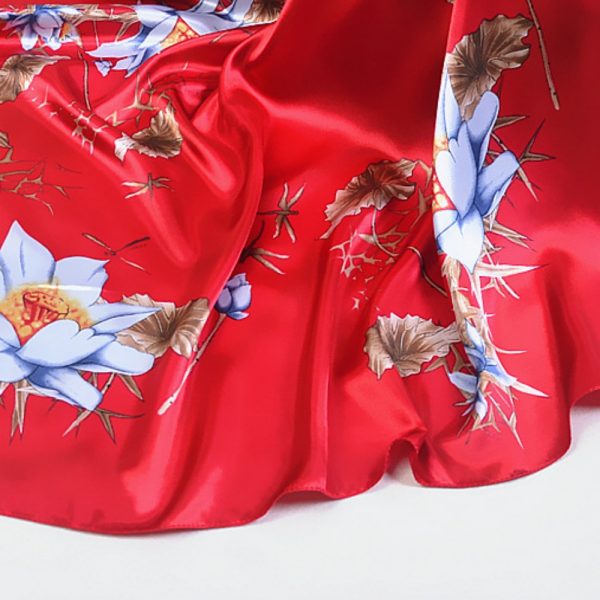 wholesale flower print new silk scarf for women luxury popular style silk scarves 90*90 cm silk scarf - Image 6