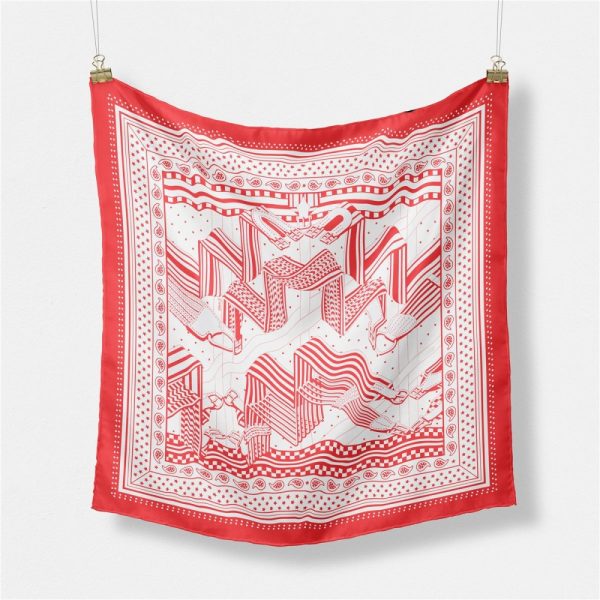 wholesale 53*53 cm custom logo and pattern silk scarf women head silk stain scarves soft popular silk scarf - Image 2