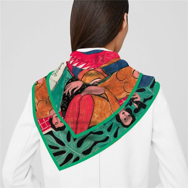 custom logo 90*90 cm silk scarf women head soft silk scarves luxury abstract silk satin scarves - Image 2