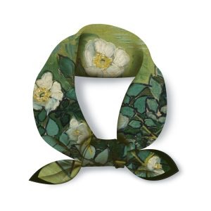 wholesale 53*53 cm silk scarf rose pattern natural silk printed scarves custom soft women silk scarf