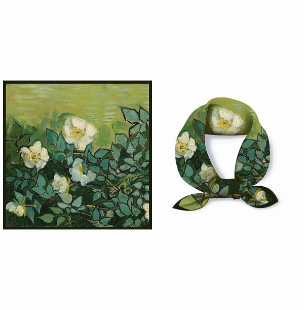 wholesale 53*53 cm silk scarf rose pattern natural silk printed scarves custom soft women silk scarf - Image 6
