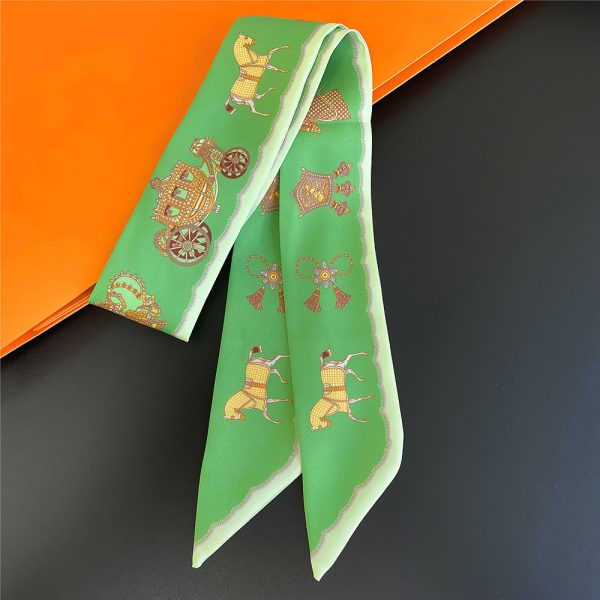 wholesale twill bag silk scarf women and men custom head silk scarves ribbon candy color silk scarf - Image 3