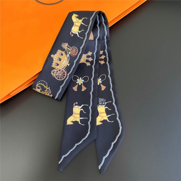 wholesale twill bag silk scarf women and men custom head silk scarves ribbon candy color silk scarf - Image 6