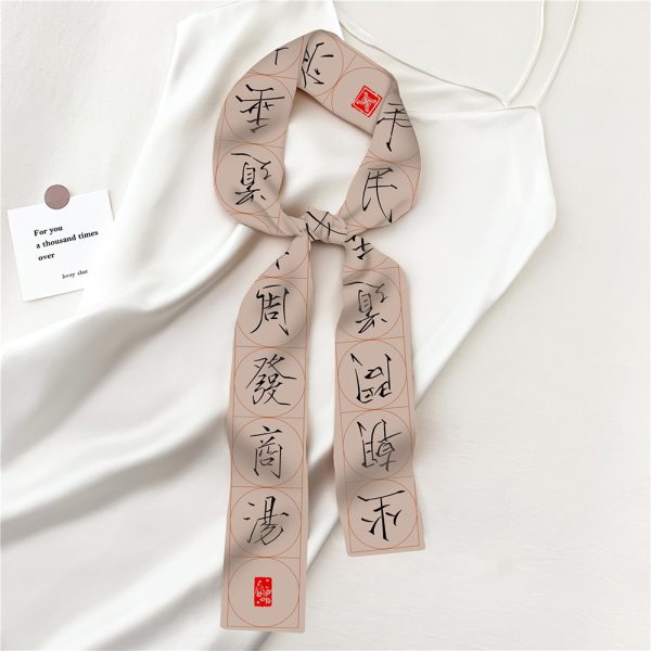 custom other scarves & shawls bag scarves for women flight wholesale printing quality women scarves - Image 3