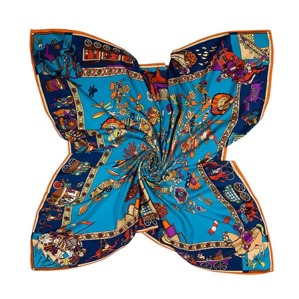 wholesale designer belly dance hip scarf other flight scarves shawls custom soft satin wrap scarf 130*130 cm - Image 6