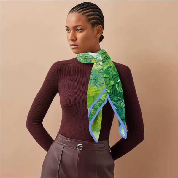 wholesale square soft satin wrap scarf custom hijab scarves shawls pashmina quality bandana bag scarf - Image 5
