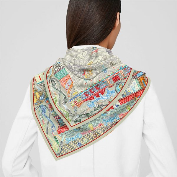 custom silk scarf printing wholesale ethnic scarves & shawls square quality jersey hijab scarf women - Image 5
