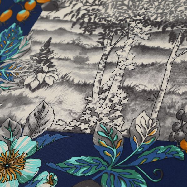 custom printing ethnic silk scarves & shawls chiffon rhinestone scarf jersey hijab square women scarf luxury silk - Image 6