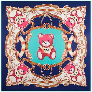 silk scarf for women cartoon custom high-quality silk scarves printing square belly dance hip scarves