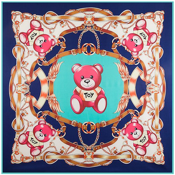silk scarf for women cartoon custom high-quality silk scarves printing square belly dance hip scarves