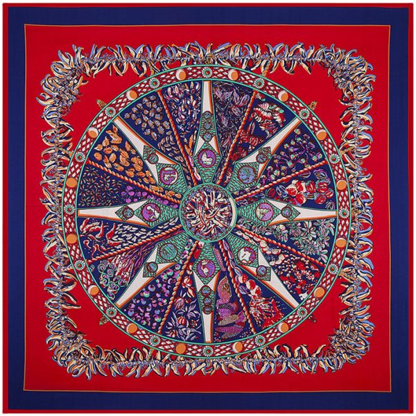 high-quality knitted fan silk scarf in acrylic wholesale ethnic scarves & shawls soft satin wrap scarves