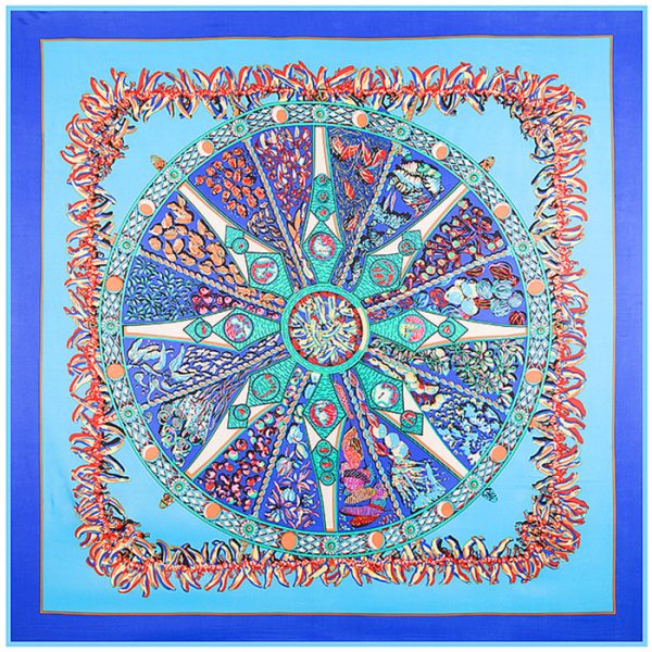 high-quality knitted fan silk scarf in acrylic wholesale ethnic scarves & shawls soft satin wrap scarves - Image 3