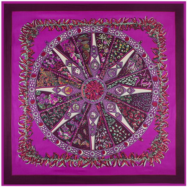 high-quality knitted fan silk scarf in acrylic wholesale ethnic scarves & shawls soft satin wrap scarves - Image 4
