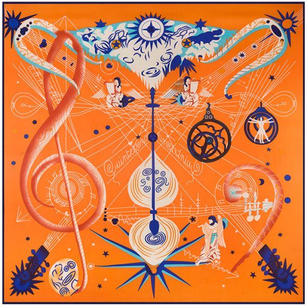 custom music head silk scarf for women wholesale luxury square silk satin scarf bandana designer hijab scarf - Image 2