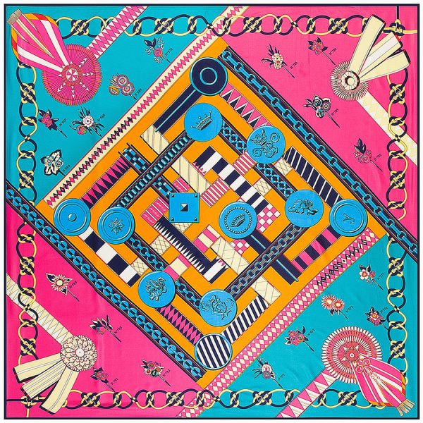 square fan designer belly dance hip scarves a high-quality ethnic scarves & shawls luxury silk scarfs - Image 2