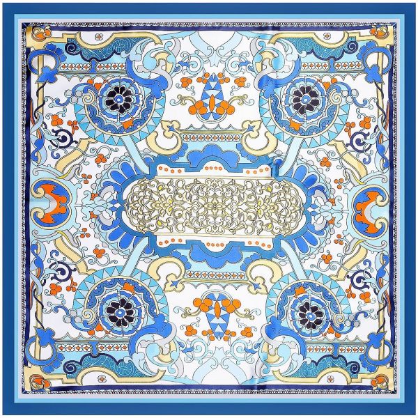 silk shawls 90*90 cm ladies knitted fan scarves in polyester men scarf luxury wholesale other scarves - Image 6