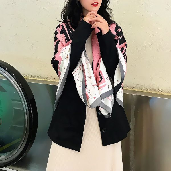 130*130 cm girls scarves & shawls for women hijab other designer belly dance hip custom printing scarf - Image 4