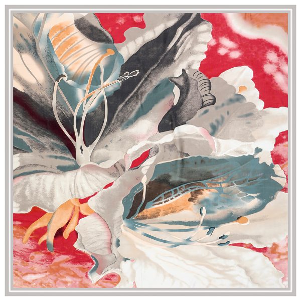 other square custom silk scarf hijab flower high quality scarf ladies wholesale scarf shawls 130*130 cm - Image 2