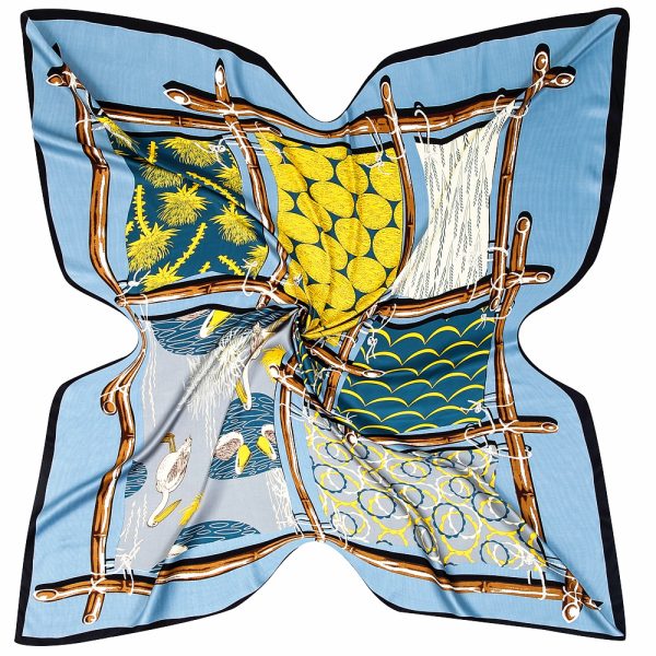 silk scarf 130*130 cm custom printing silk scarves wholesale high quality designer ethnic scarves & shawls - Image 4