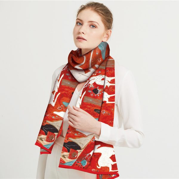woman neck satin scarves wholesale high quality silk scarf luxury 180*70 cm square silk scarf shawls - Image 2