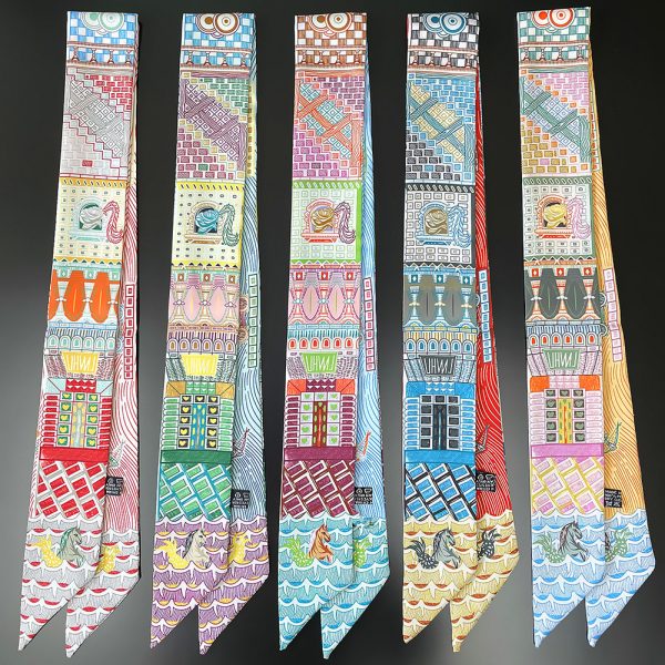 bag custom other scarves satin women designer a high-quality scarf wholesale printed girls scarfs 90*5 cm