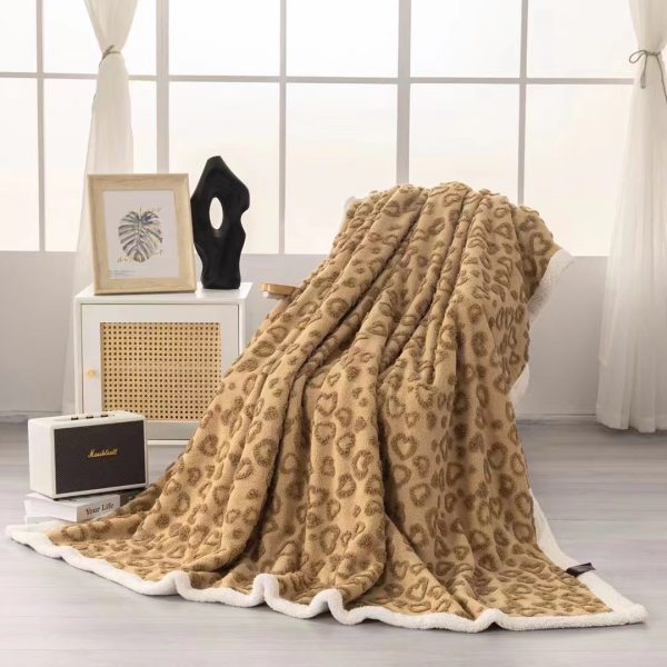 2023new sherpa throw blanket custom bed double layers weighted coral fleece flannel blankets throws faux-lamb's wool - Image 2