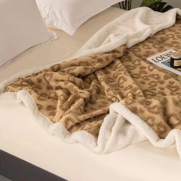 2023new sherpa throw blanket custom bed double layers weighted coral fleece flannel blankets throws faux-lamb's wool - Image 4