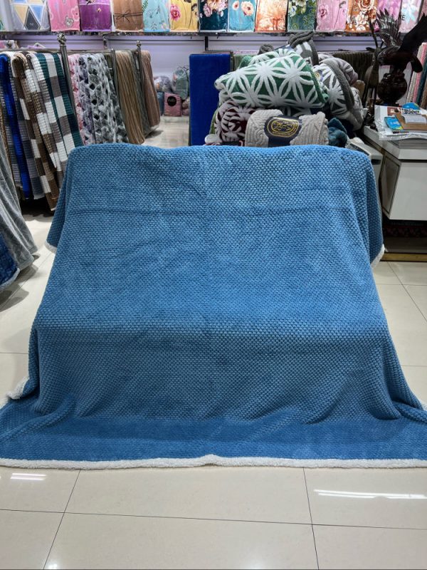 faux fur wool sherpa throw blanket custom towel bed double layers weighted coral fleece flannel blankets throws - Image 5